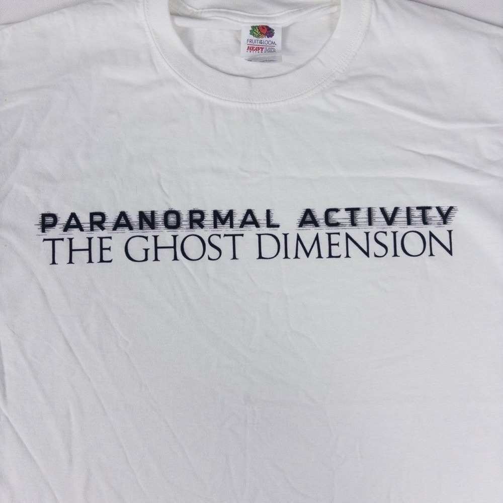 Paranormal Activity Movie Promo Tee Medium White Horror Ghost Dimension Y2K